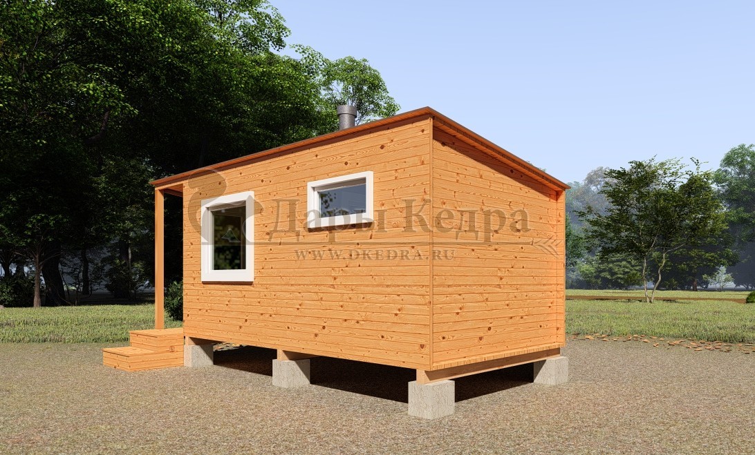 Каркасно-щитовая баня из кедра «Сканди»